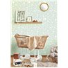 Casadeco|Papier peint enfant jungle bleue avec animaux sauvages|Enfants