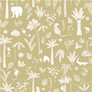 As Creation|Papier Peint enfant rose animaux de la forêt|Enfants