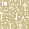 Casadeco|Papier peint enfant jungle verte avec animaux sauvages|Enfants