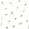 Casadeco|Papier peint enfant jungle blanc et beige avec animaux|Enfants