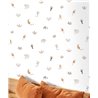 Casadeco|Papier peint enfant jungle blanc et beige avec animaux|Enfants