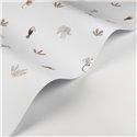 Casadeco|Papier peint enfant jungle blanc et beige avec animaux|Enfants