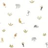 Casadeco|Papier peint enfant jungle blanc et vert animaux|Enfants