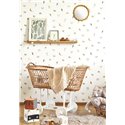 Casadeco|Papier peint enfant jungle blanc et vert animaux|Enfants