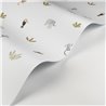 Casadeco|Kids wallpaper white and green jungle animals|Children's