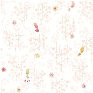 Casadeco|Papier peint enfant jungle blanc et beige avec animaux|Enfants