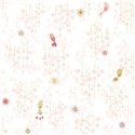 Casadeco|Kids wallpaper exotic birds and pastel pink flowers|Children's