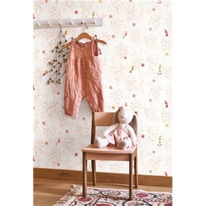 Casadeco|Kids wallpaper white and beige jungle with animals|Children's 2