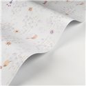 Casadeco|Kids wallpaper exotic birds and pastel violet flowers|Children's