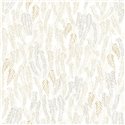 Casadeco|Kids wallpaper leaves white and beige|Children's