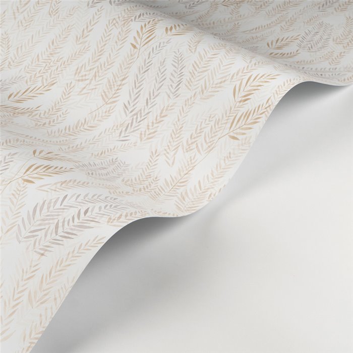 Papel pintado infantil hojas blanco y beige - Casadeco Once Upon A Time 2 200791404