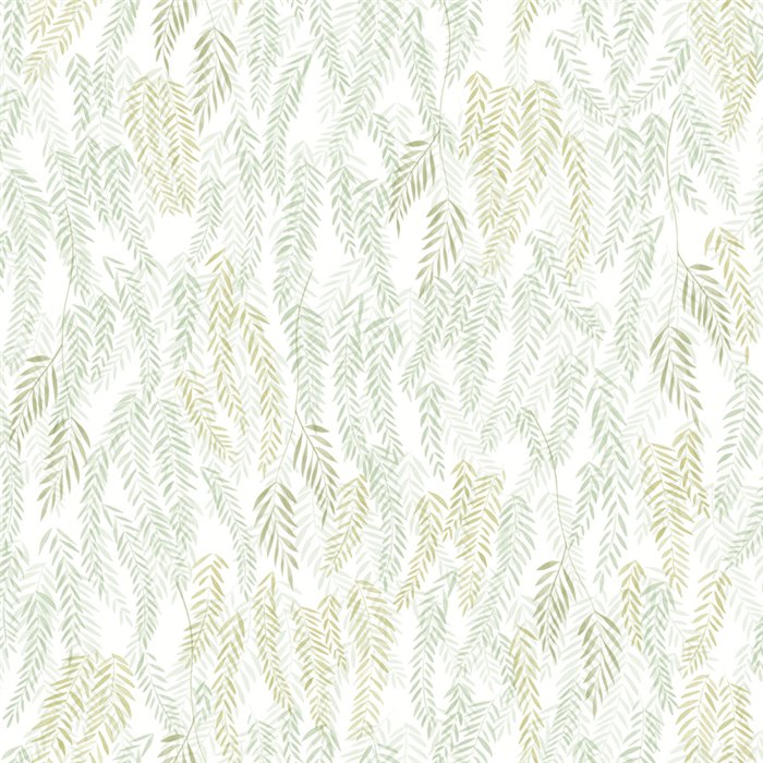Casadeco|Papel pintado infantil hojas blanco y verde|Infantil