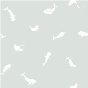 Casadeco|Papel pintado infantil corales y fauna marina blanco y rosa|Infantil