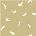 Casadeco|Papier peint enfant animaux marins verts|Enfants