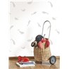 Casadeco|Papier peint enfant animaux marins blanc et gris|Enfants