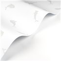 Casadeco|Kids wallpaper sea animals white and gray|Children's