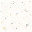 Casadeco|Papier peint enfant coraux et faune marine blanc et beige|Enfants