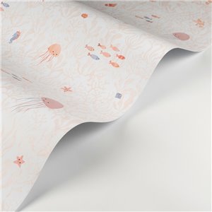 As Creation|Papier Peint pour enfants étoiles et animaux fond rose|Enfants 2