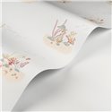 Casadeco|Papier peint enfant poissons et coraux blanc et rouge|Enfants