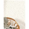 Casadeco|Papel pintado infantil flores de pradera blanco y beige|Infantil
