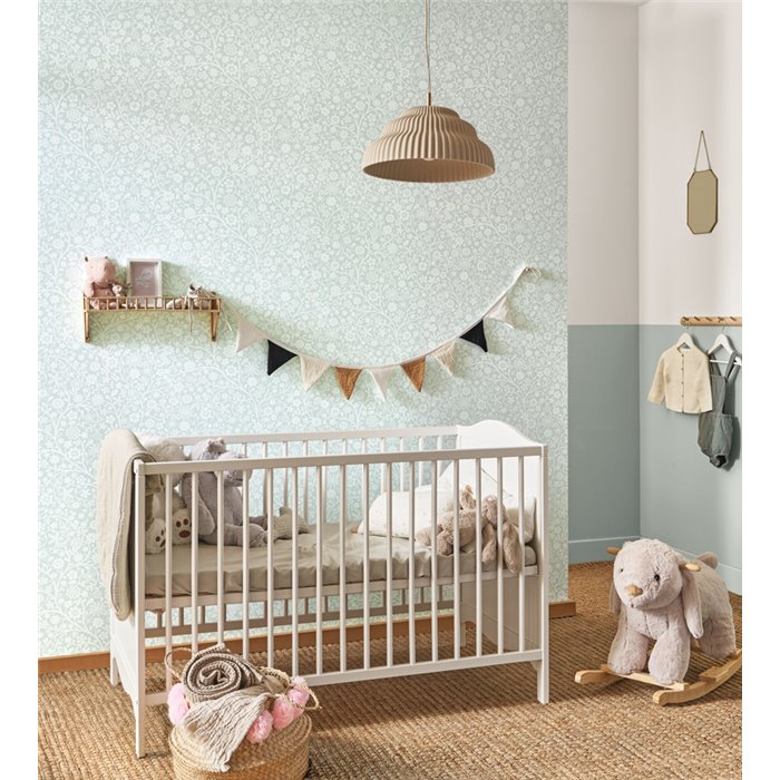 Casadeco|Kinder Tapete Wiesenblumen blau|Kindertapete