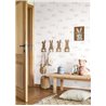 Casadeco|Kids wallpaper Toile de Jouy cottages white and beige|Children's