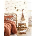 Casadeco|Kids wallpaper Toile de Jouy cottages white and red|Children's