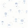 Casadeco|Kids wallpaper hot air balloons white and blue|Children's