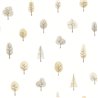 Casadeco|Kids wallpaper forest trees white and beige|Children's
