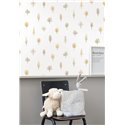 Casadeco|Papier peint enfant arbres de la forêt blanc et beige|Enfants