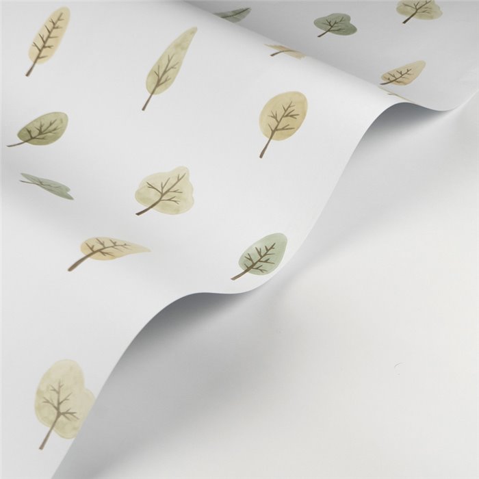 Casadeco|Papier peint enfant arbres de la forêt blanc et vert|Enfants