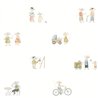 Casadeco|Papier peint enfant village de souris blanc multicolore|Enfants