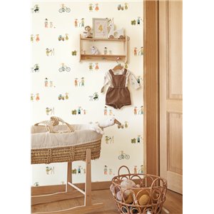 Casadeco|Kids wallpaper forest trees white and beige|Children's 2