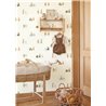 Casadeco|Papier peint enfant village de souris blanc multicolore|Enfants