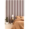 Caselio|Papier peint rayures chambre couleur aubergine|Rayures