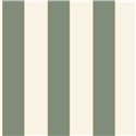 Caselio|Scandinavian-style green striped wallpaper with gold border|Stripes