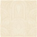 Caselio|Papier peint élégant blanc et doré avec arcs Art déco|Art Déco
