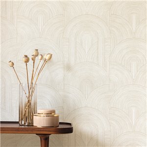Caselio|Elegante Tapete mit Bögen in hellen Tönen|Art Deco 2