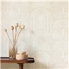 Caselio|Papier peint élégant blanc et doré avec arcs Art déco|Art Déco