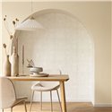 Caselio|Papier peint élégant blanc et doré avec arcs Art déco|Art Déco