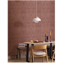 Caselio|Modern geometric wallpaper in aubergine tones|Art Deco