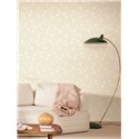 Caselio|Elegant geometric wallpaper in white and gold for living room|Modern