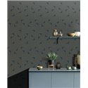 Caselio|Art Deco geometric wallpaper in blue and gold|Wallpaper
