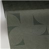 Caselio|Green geometric wallpaper with golden stripes, shiny effect|Wallpaper