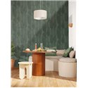 Caselio|Papel pintado hojas grandes de palmera verde con brillo|Floral Caselio|Papel pintado hojas grandes de palmera verde con brillo|Floral