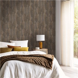 Elitis|Grey travertine wallpaper for contemporary spaces|Wallpaper 2