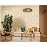 Caselio|Papier peint floral romantique beige imprimé|Fleurs Romantiques
