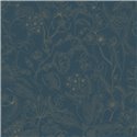 Caselio|Papier peint floral bleu style romantique|Fleurs Romantiques