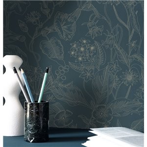 Rasch|Papier peint fleuri Boho gris clair|Floral 2