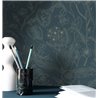 Caselio|Papier peint floral bleu style romantique|Fleurs Romantiques